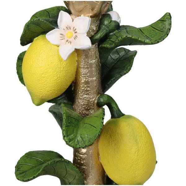 Image of Kerzenständer Zitrone – 22cm – Sommerlicher Kerzenhalter mit Zitronen – Motiv – Bunte Tischdeko-3
