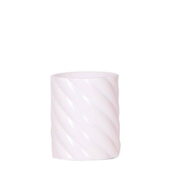 Image of Dekotopf Candy Hoch – Weiß – Ø6cm – Eleganter Keramik Blumentopf in glänzender Optik – Hohe Form – Für Mini – Stilvolle Deko für Innenräume-0