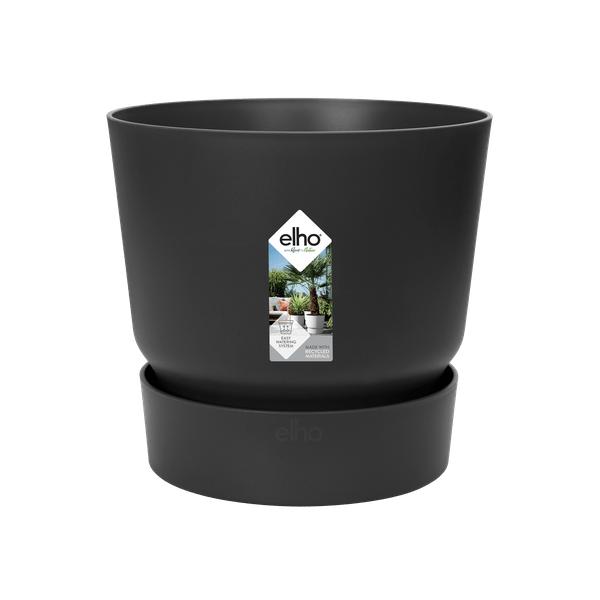 Image of Greenville Pflanztopf Schwarz – D18 x H17 – Blumentopf für Innen & Außen – Stilvolles Pflanzgefäß-1