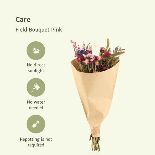 Image of Blumenstrauß Rosa – Getrocknete Blumen – 35cm hoch – 12 Sträuße – Trockenstrauß in Pastelltönen
