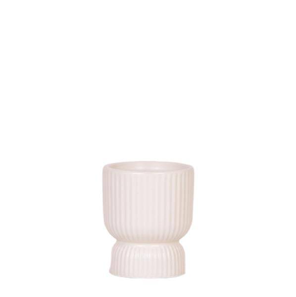 Image of Übertopf Diabolo Travertin – Ø6cm – Blumentopf in modernem Design – Stilvoller Keramiktopf für kleine Zimmerpflanzen & Sukkulenten-0