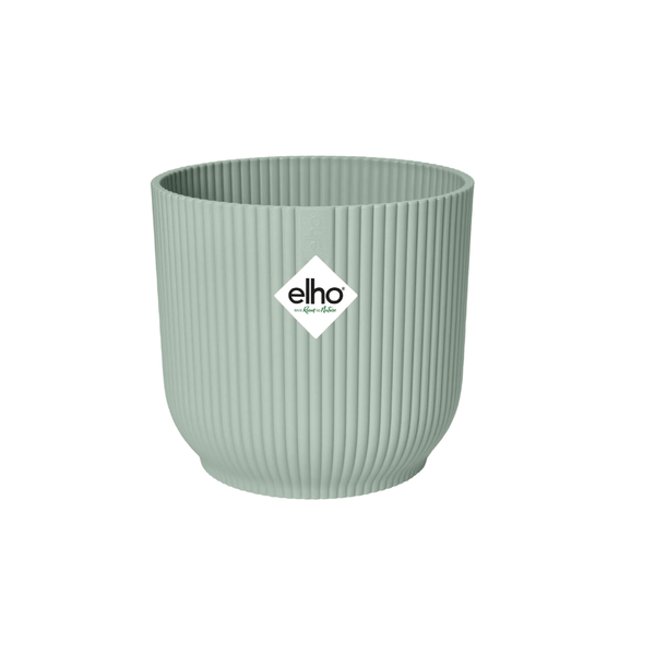 Image of Pflanztopf Vibes Fold – Grün – D18cm x H17cm – Blumentopf mit Rillenstruktur – Mit Wasserablauf – Übertopf aus Kunststoff für Zimmerpflanzen-0