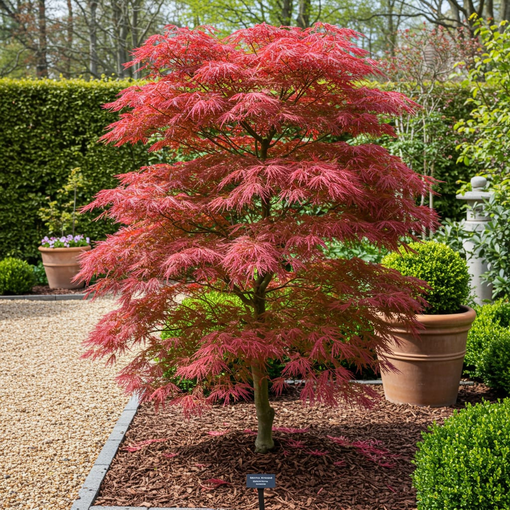 Image of Japanischer Ahorn Acer palmatum Beni Maiko – Rote Balkonpflanze – Ø19cm – Höhe ca. 70cm – Kompakter Zierahorn für Beet & Terrasse-4