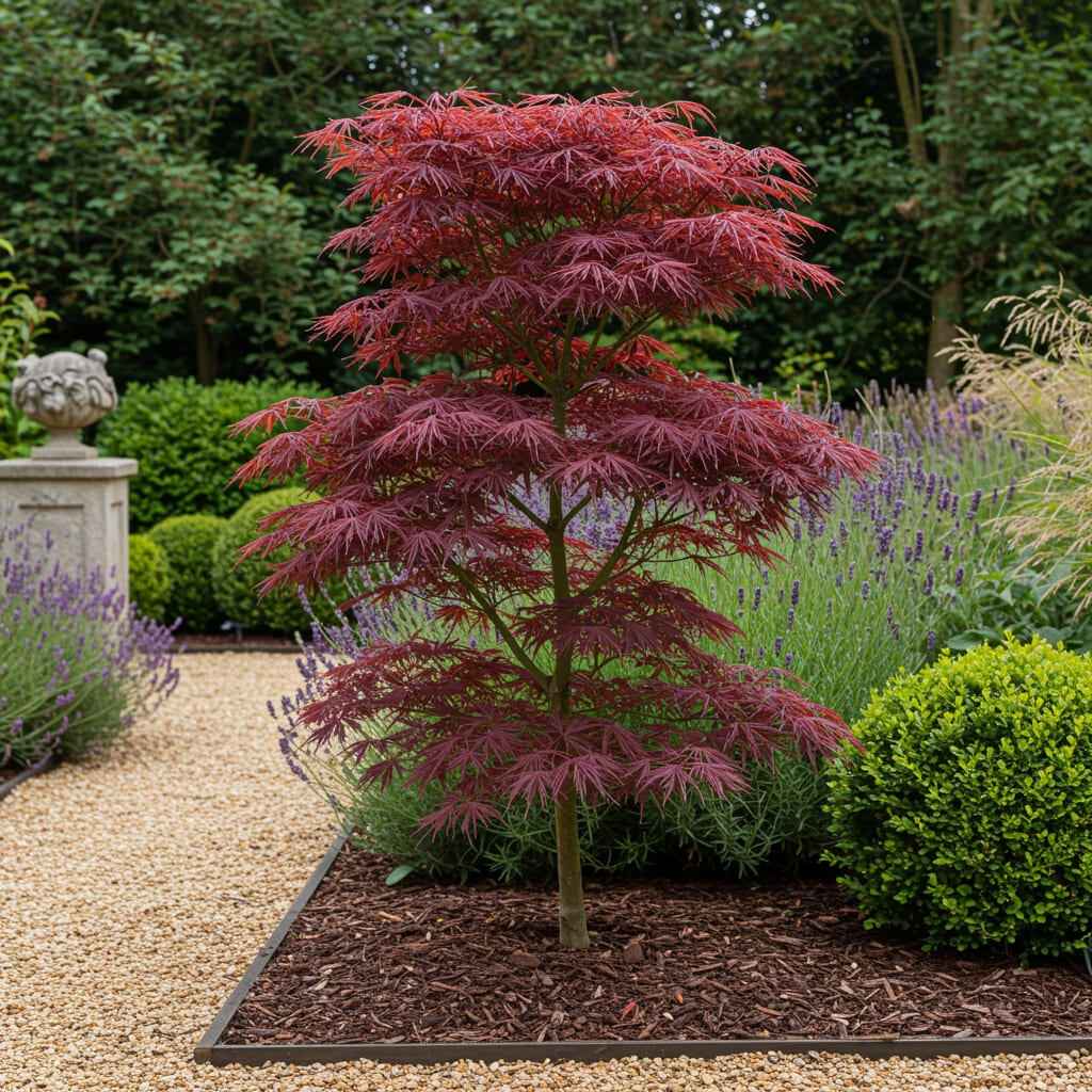 Image of Japanischer Ahorn Acer palmatum 'Trompenburg' – Dunkel Lila – Balkon – & Gartenpflanze – Ø19cm – Ca. 70cm hoch-0