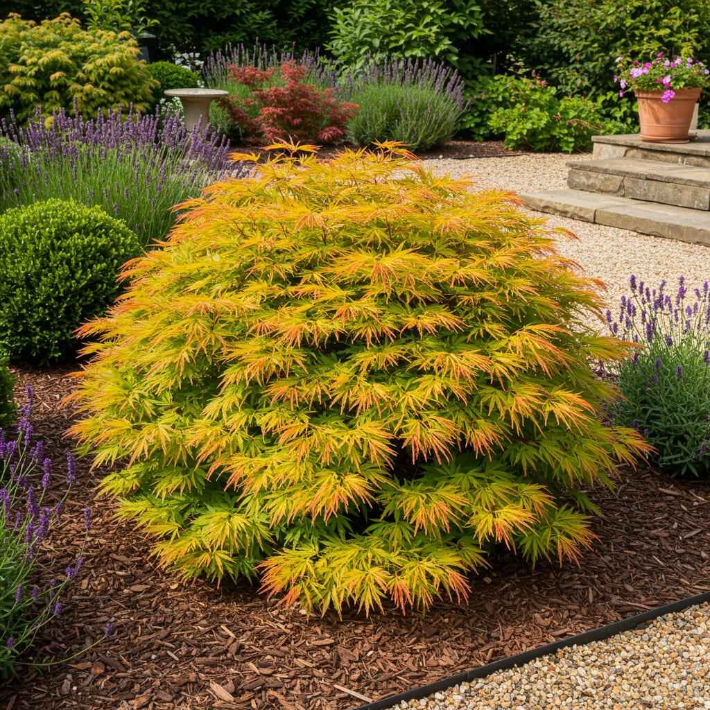 Image of Japanischer Ahorn – Acer palmatum 'Summergold' – ca. 70cm hoch – Ø19cm – goldgelbes Laub – Balkon – & Gartenpflanze-3