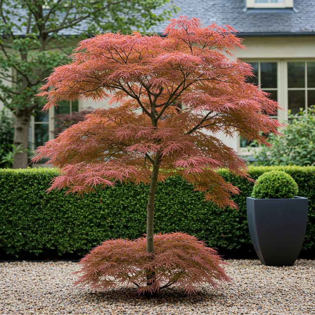Image of Japanischer Ahorn Acer palmatum 'Jerre Schwartz' – Dunkelrot – Balkon – & Gartenpflanze – Ø19cm – Ca. 70cm hoch-0